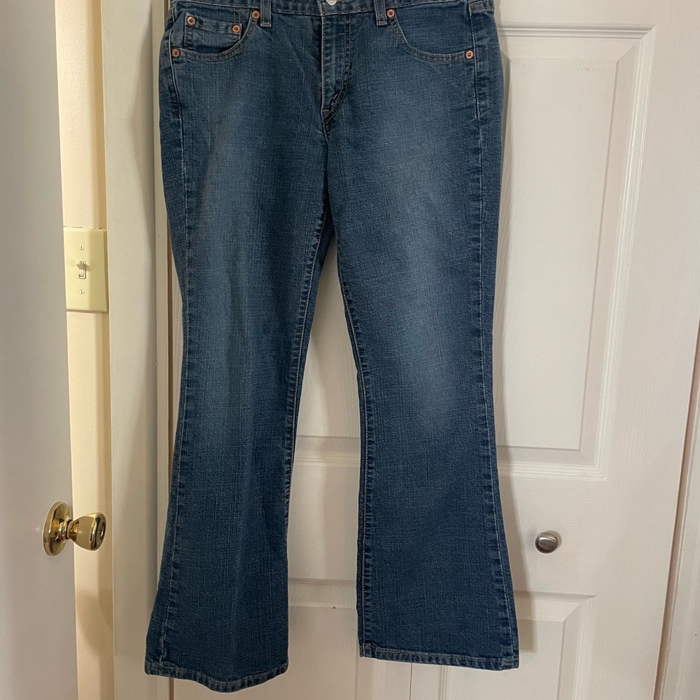 Refuge Blue Flare Wide Leg Jeans